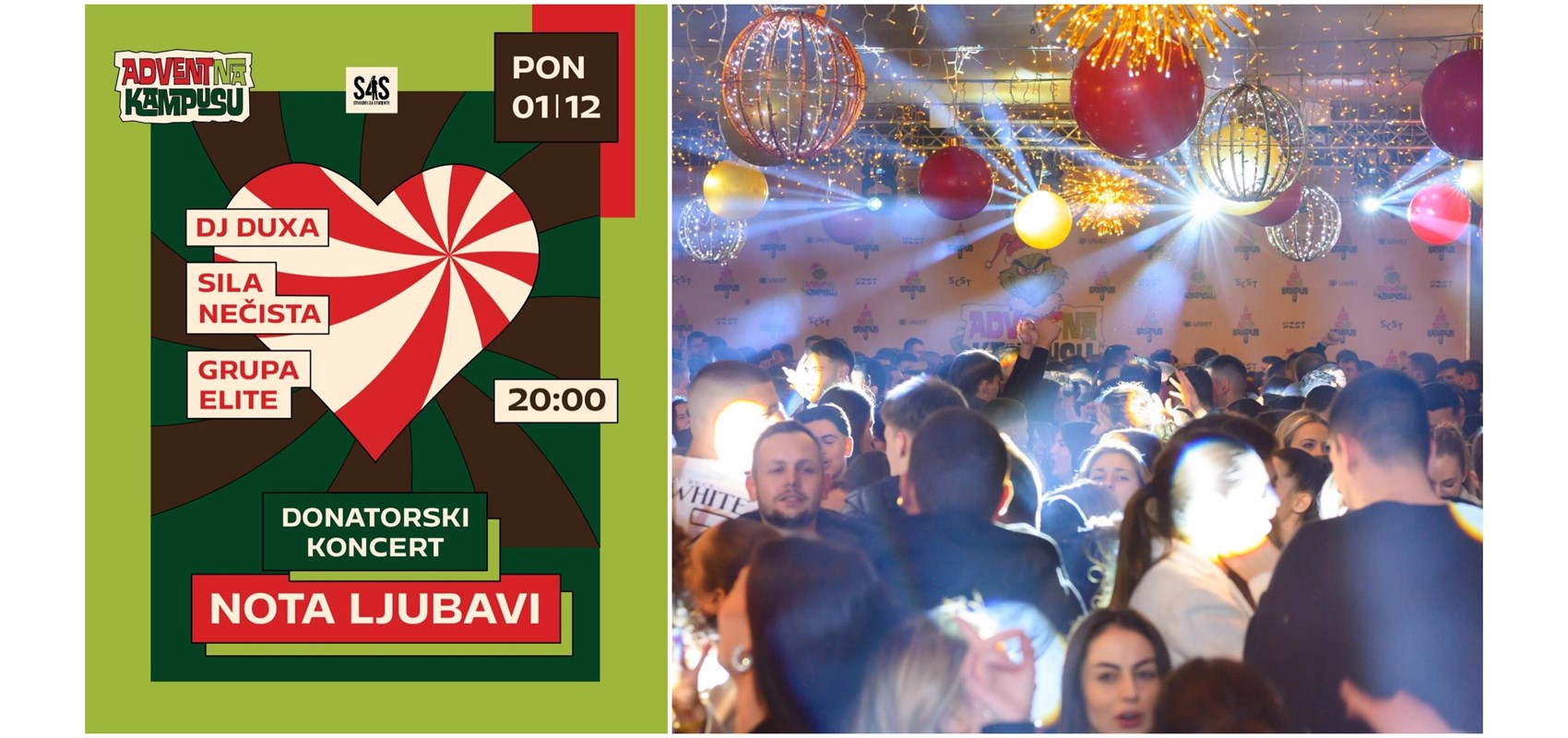 Nota ljubavi zvuči najjače: večeras svi na Advent na Kampusu!